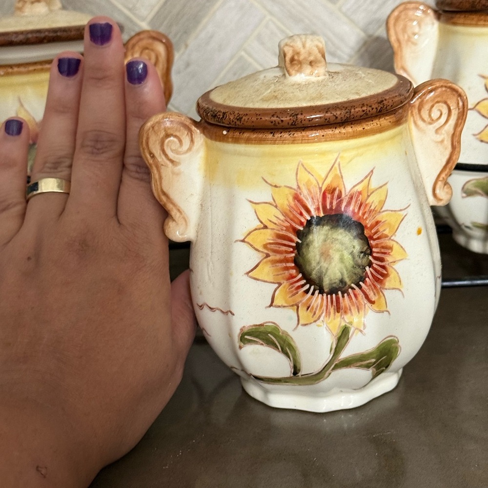 Sunflower Ceramic Canister Set - Picture 5 of 8